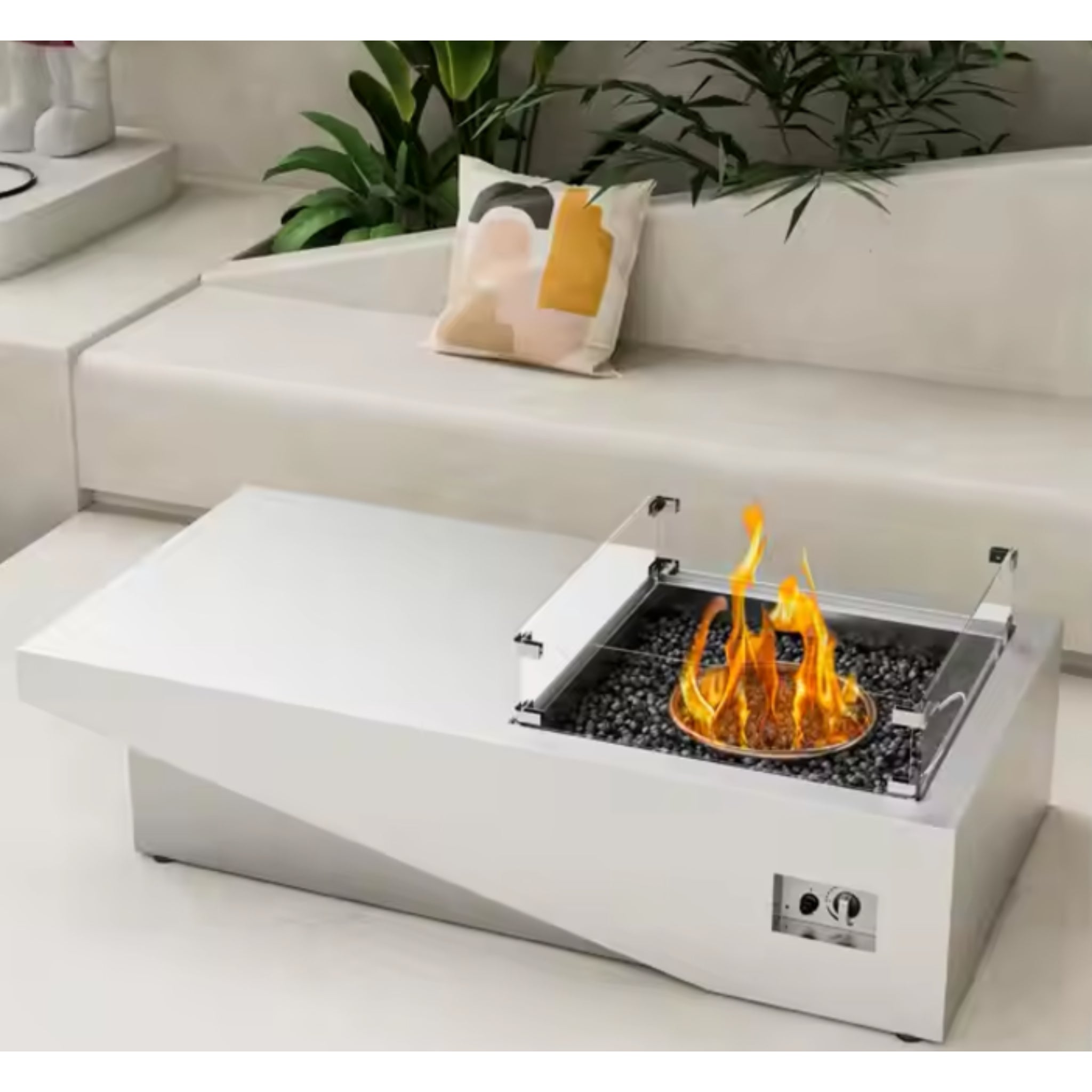 VestaForge AeroFlame 36 Glass-Guard Gas Fire Table
