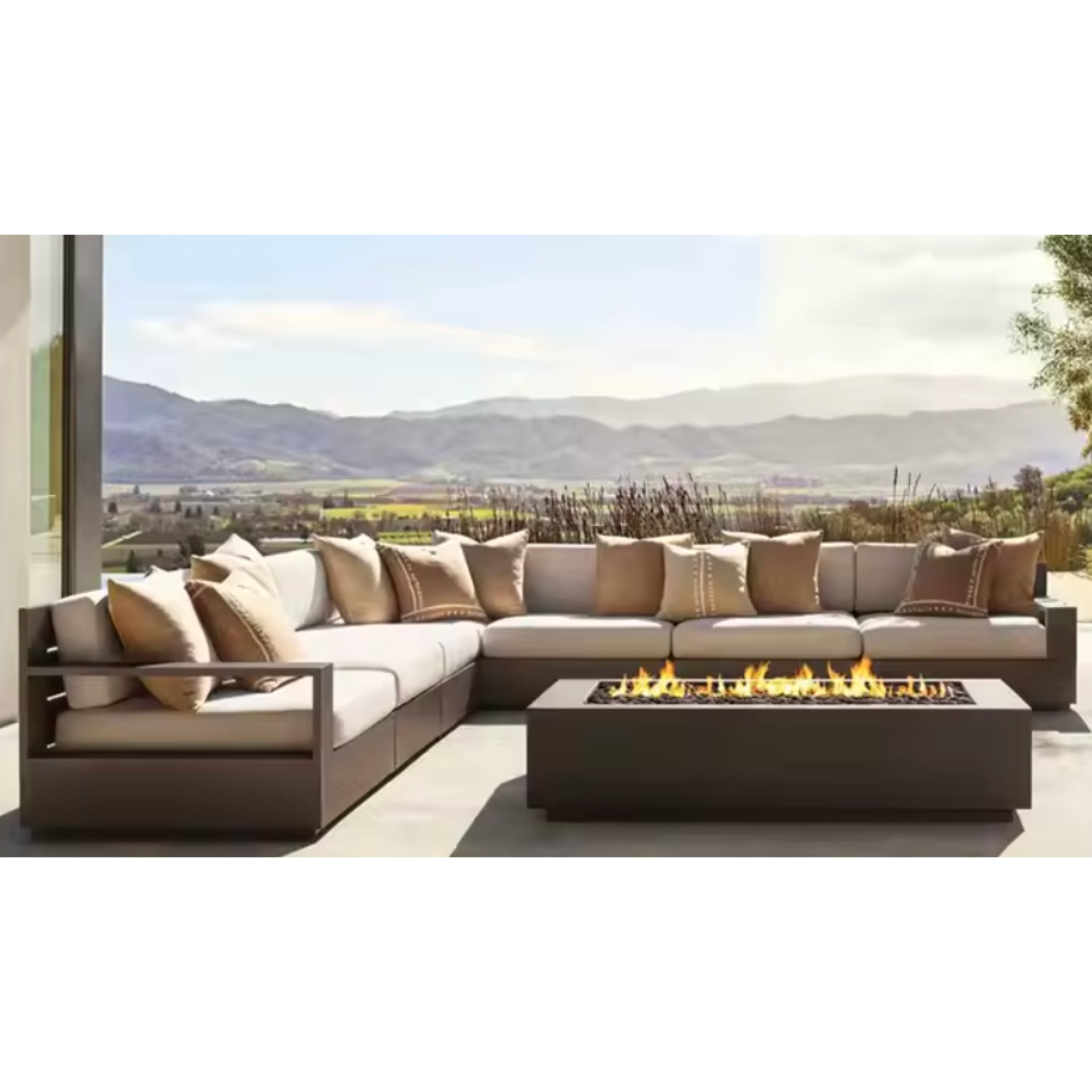 TerraCast Obsidian 60 Concrete Fire Table